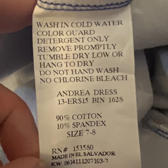 ❤️Sz 7/8 Eleanor Rose red, white & blue star dress with pockets! - Picture 6 of 6